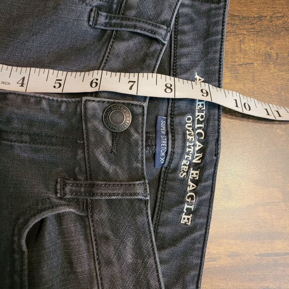 American Eagle Jeans 4 R Jegging Super Low Rise Super Stretch X Raw Hem - Picture 9 of 12